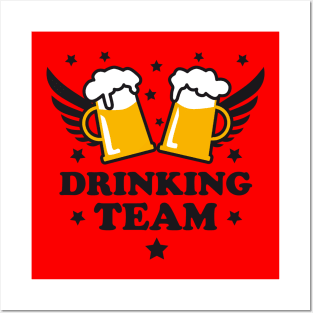 10 Drinking Team Cool Beer Wings Prost Cheers Party Posters and Art